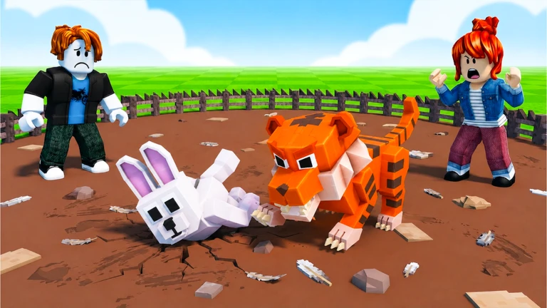 Official Grow a Pet Fighter cover artwork showing pets in the arena